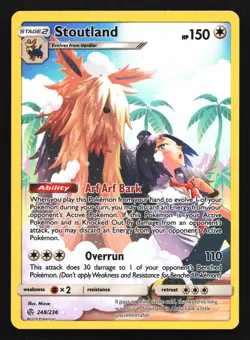 Stoutland 248/236 SM - Cosmic Eclipse Secret Rare Pokemon Card - Image 1