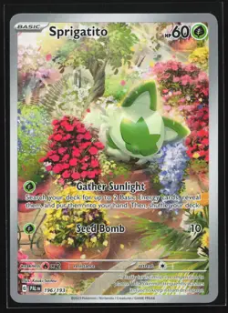 Sprigatito 196/193 SV02: Paldea Evolved Illustration Rare Pokemon Card - Image 1