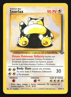 Snorlax 27/64 Jungle ITALIAN Rare Pokemon Card - Image 1