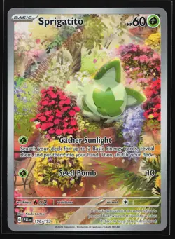 Sprigatito 196/193 Paldea Evolved Illustration Rare Pokemon Card - Image 1