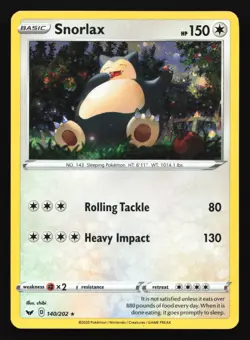 Snorlax 140/202 Sword & Shild Cosmos Holo Promo Pokemon Card - Image 1