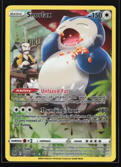 Snorlax TG10/TG30 SWSH11: Lost Origin Trainer Gallery Ultra Rare Pokemon Card - Image 1