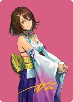 Yuna, Hope of Spira (48/53) - Gold Stamped Signature NM (Art Card) [Magic MTG] - Image 1