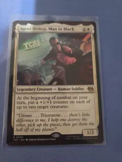 AGENT BISHOP, MAN IN BLACK ~ NM ~ MTG Magic- 0002 TMT Ninja Turtles TMNT - Image 1