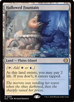 Hallowed Fountain 265 Lorwyn Eclipsed Magic the Gathering - Image 1