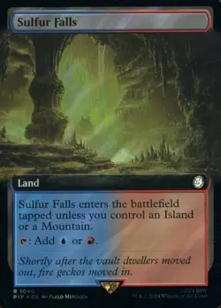 Sulfur Falls Extended Art NM Surge Foil Magic the Gathering Card - Image 1