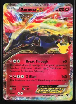 Xerneas EX 97/146 Celebrations: Classic Collection Pokemon Card - Image 1