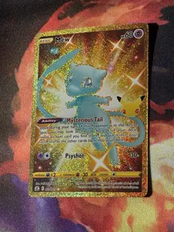 Pokemon TCG Mew 025/025 Celebrations Full Art Ultra Rare Holo NM 2021 Hp 60 Gold - Image 2