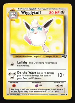 Wigglytuff 32/64 Jungle Rare Pokemon Card - Image 1