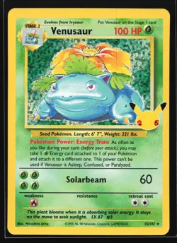 Venusaur 15/102 Celebrations: Classic Collection Pokemon Card - Image 1