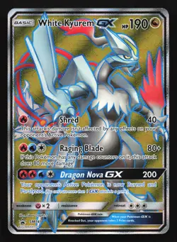 White Kyurem GX SM141 Sun & Moon Black Star Promo Pokemon Card - Image 1