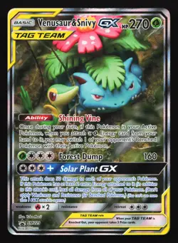 Venusaur & Snivy GX SM229 Sun & Moon Black Star Promo Pokemon Card - Image 1