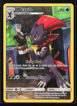 Weavile (Secret) 238/236 SM - Cosmic Eclipse Secret Rare Pokemon Card - Image 1