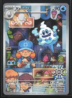Vanillish 190/182 Holiday Calendar Snowflake Illustration Rare Pokemon Card - Image 1