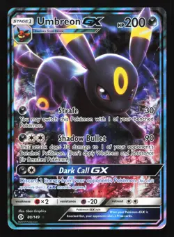Umbreon GX 80/149 Sun & Moon Ultra Rare Pokemon Card - Image 1
