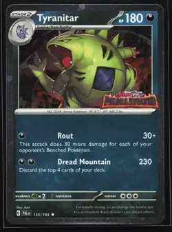 Tyranitar (Paldea Evolved Stamp) 135/193 Cosmos Holo Promo Pokemon Card - Image 1