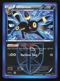 Umbreon (Team Plasma) 64/116 Plasma Freeze Holo Rare Pokemon Card - Image 1