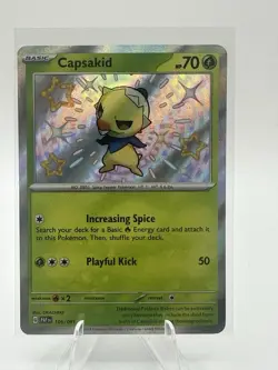 Pokemon TCG Capsakid Holo Shiny Rare Card Paldean Fates 106/091 - Image 1