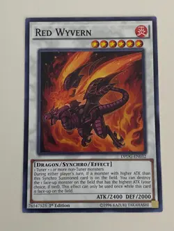 Yugioh - Red Wyvern - 1st Edition LP - Plus Free Holographic Card - Image 1