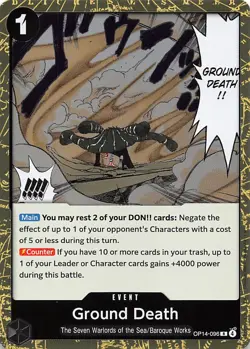 Ground Death Foil OP14-096 The Azure Sea's Seven One Piece - Image 1