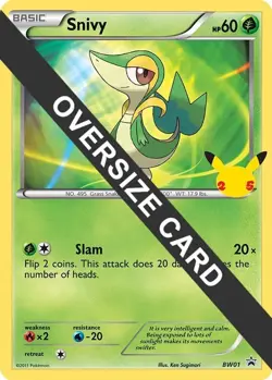 Pokemon Snivy BW01 First Partner Pack 25th Anniversary Jumbo Promo Card - Image 1