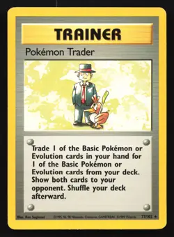 Pokemon Trader 77/102 Base Set Rare Pokemon Card - Image 1