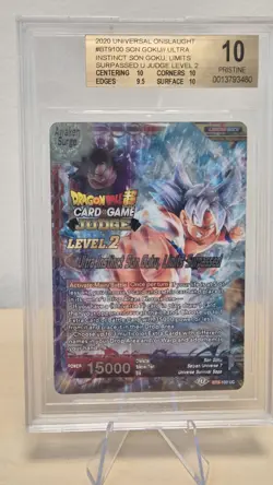 Dragonball Super Card Ultra Instinct Son Goku BT9-100 JUDGE Level 2 2020 BGS10 - Image 1