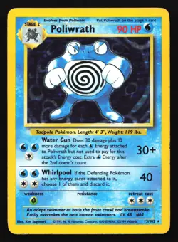 Poliwrath 13/102 Base Set Holo Rare Pokemon Card - Image 1