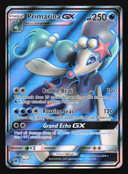 Primarina GX SM39 Sun & Moon Black Star Promo Pokemon Card - Image 1