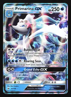 Primarina GX 42/149 SM Base Set Ultra Rare Pokemon Card - Image 1