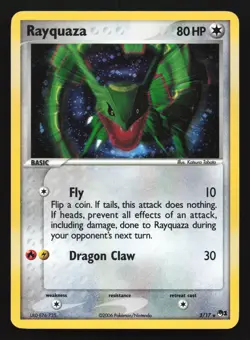 Rayquaza 3/17 POP Series 1 Holo Rare Pokemon Card - Image 1