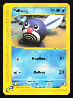 Poliwag 125/165 Expedition Common Pokemon Card - Image 1