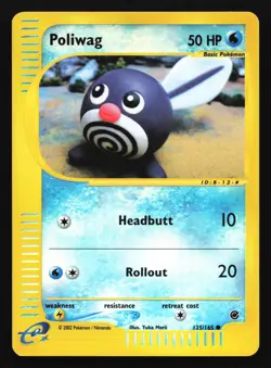 Poliwag 125/165 Expedition Common Reverse Holo Pokemon Card - Image 1