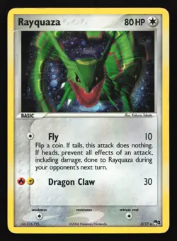 Rayquaza 3/17 POP Series 1 Holo Rare Pokemon Card - Image 1