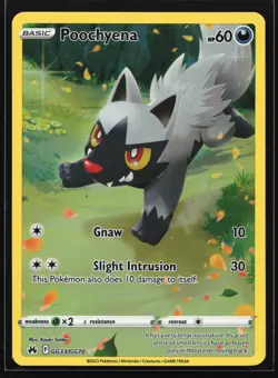 Poochyena GG33/GG70 Crown Zenith: Galarian Gallery Ultra Rare Pokemon Card - Image 1