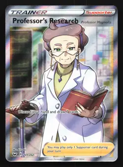 Professor's Research (Full Art) 201/202 Sword & Shield Ultra Rare Pokemon Card - Image 1
