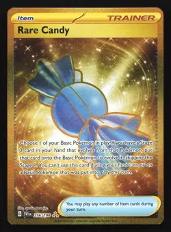Rare Candy 256/198 SV01: Scarlet & Violet Gold Hyper Rare Pokemon Card - Image 1