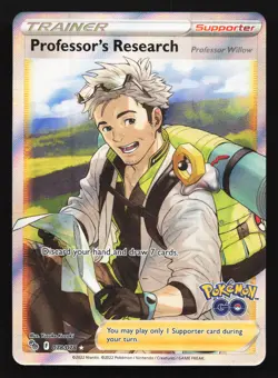Professor's Research (Full Art) 078/078 Pokemon GO Ultra Rare Pokemon Card - Image 1