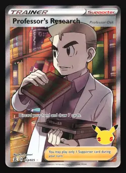 Professor's Research (Full Art) 024/025 Celebrations Ultra Rare Pokemon Card - Image 1