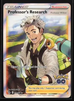 Professor's Research (Full Art) 078/078 Pokemon GO Ultra Rare Pokemon Card - Image 1