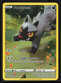 Poochyena GG33/GG70 Crown Zenith: Galarian Gallery Ultra Rare Pokemon Card - Image 1