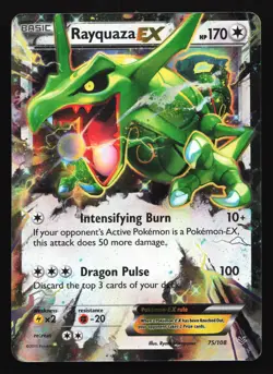 Rayquaza EX 75/108 XY - Roaring Skies Ultra Rare Pokemon Card DMG - Image 1