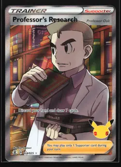 Professor's Research (Full Art) 024/025 Celebrations Ultra Rare Pokemon Card - Image 1