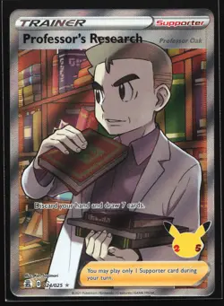 Professor's Research (Full Art) 024/025 Celebrations Ultra Rare Pokemon Card - Image 1