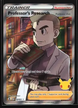 Professor's Research (Full Art) 024/025 Celebrations Ultra Rare Pokemon Card - Image 1