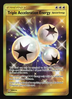 Triple Acceleration Energy 234/214 SM - Unbroken Bonds Secret Rare Pokemon Card - Image 1