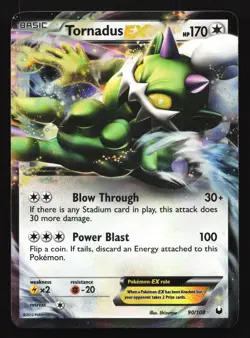 Tornadus EX 90/108 Dark Explorers Ultra Rare Pokemon Card - Image 1