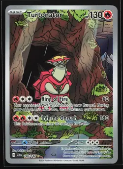 Turtonator 146/142 SV07: Stellar Crown Illustration Rare Pokemon Card - Image 1