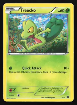 Treecko 1/12 McDonald's 2015 Holo Promo Pokemon Card - Image 1