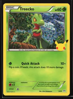 Treecko 3/25 McDonald's 25th Anniversary Holo Promo Pokemon Card - Image 1